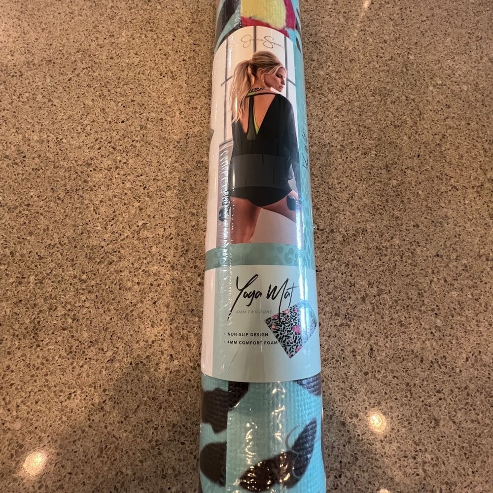 COPY - COPY - -Jessica Simpson 4MM Yoga, Exercise, Pilates Mat, 2 Tone An…